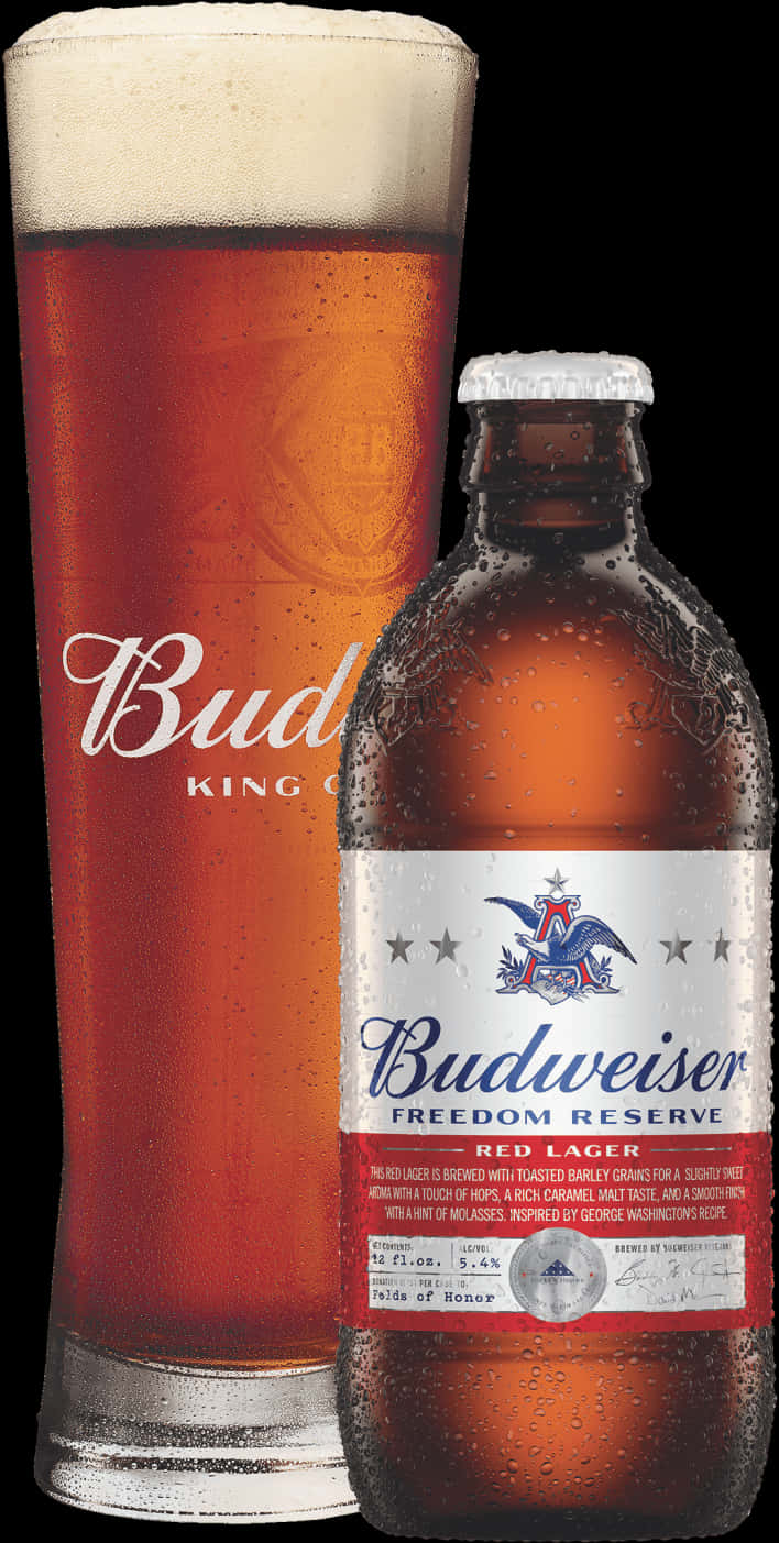 Budweiser Freedom Reserve Red Lager PNG Image