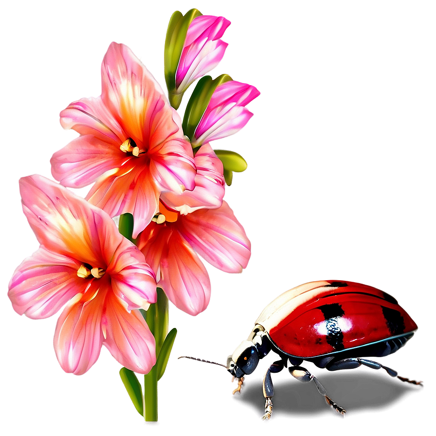 Bug On Flower Png Iyd69 PNG Image