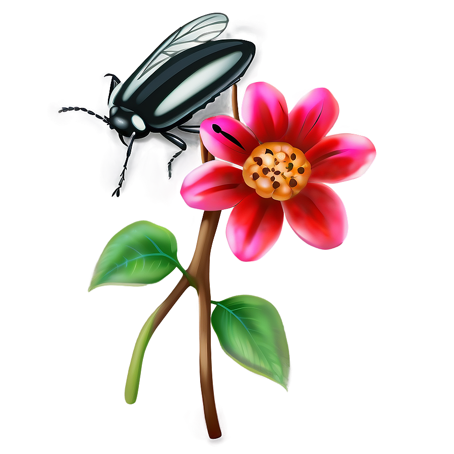 Bug On Flower Png Rni PNG Image