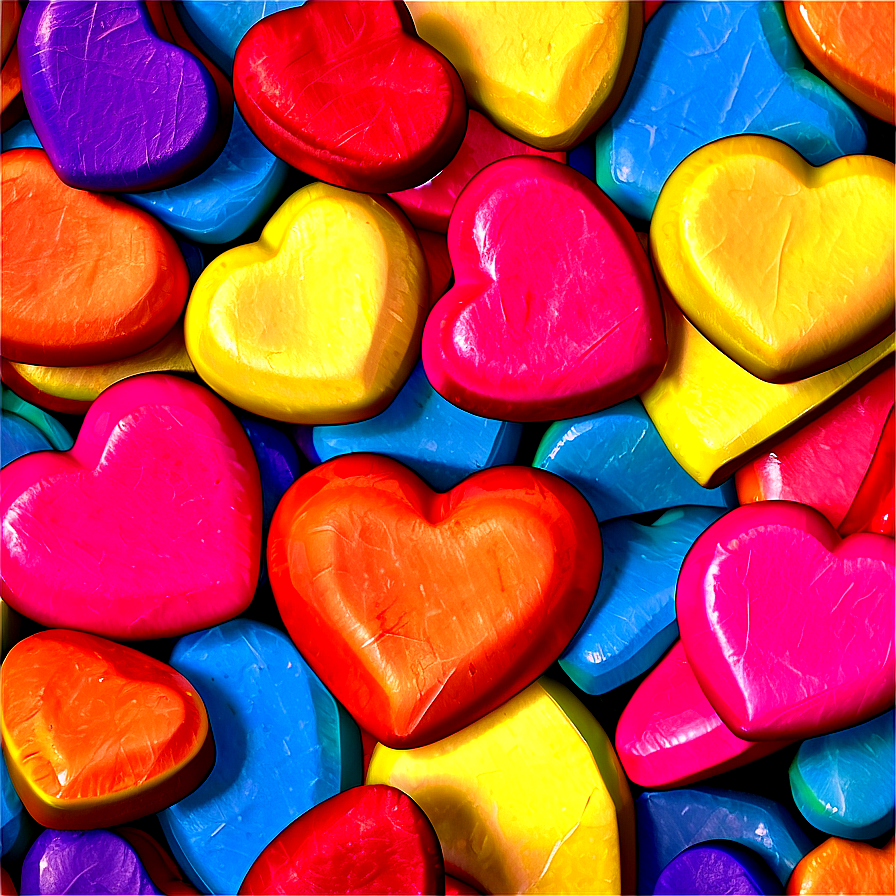 Bulk Candy Hearts Png 06212024 PNG Image