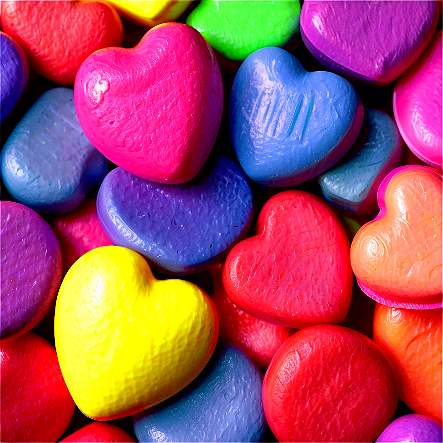 Bulk Candy Hearts Png 06212024 PNG Image