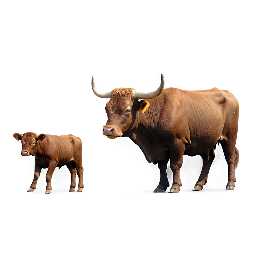 Bull And Calf Png Fst34 PNG Image