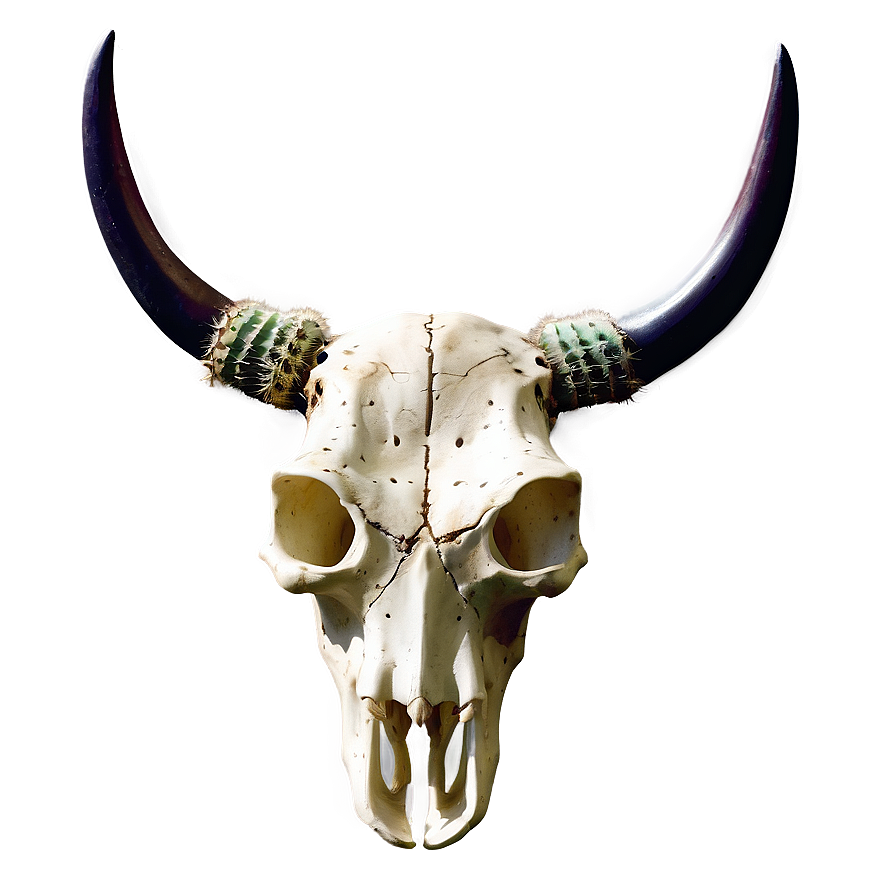 Bull Skull And Cactus Png 06122024 PNG Image