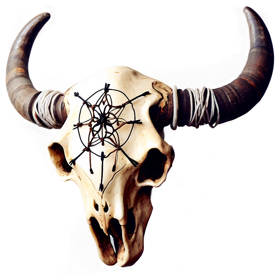 Bull Skull With Dreamcatcher Png Nrb43 PNG Image