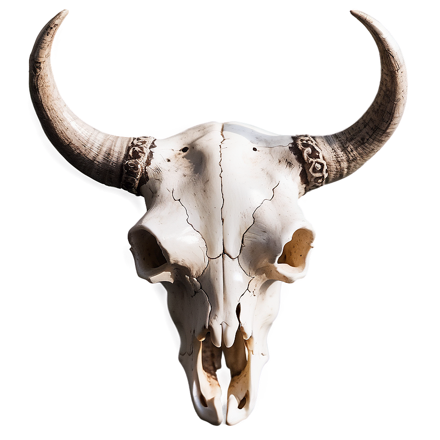 Bull Skull With Mountain Landscape Png 06122024 PNG Image