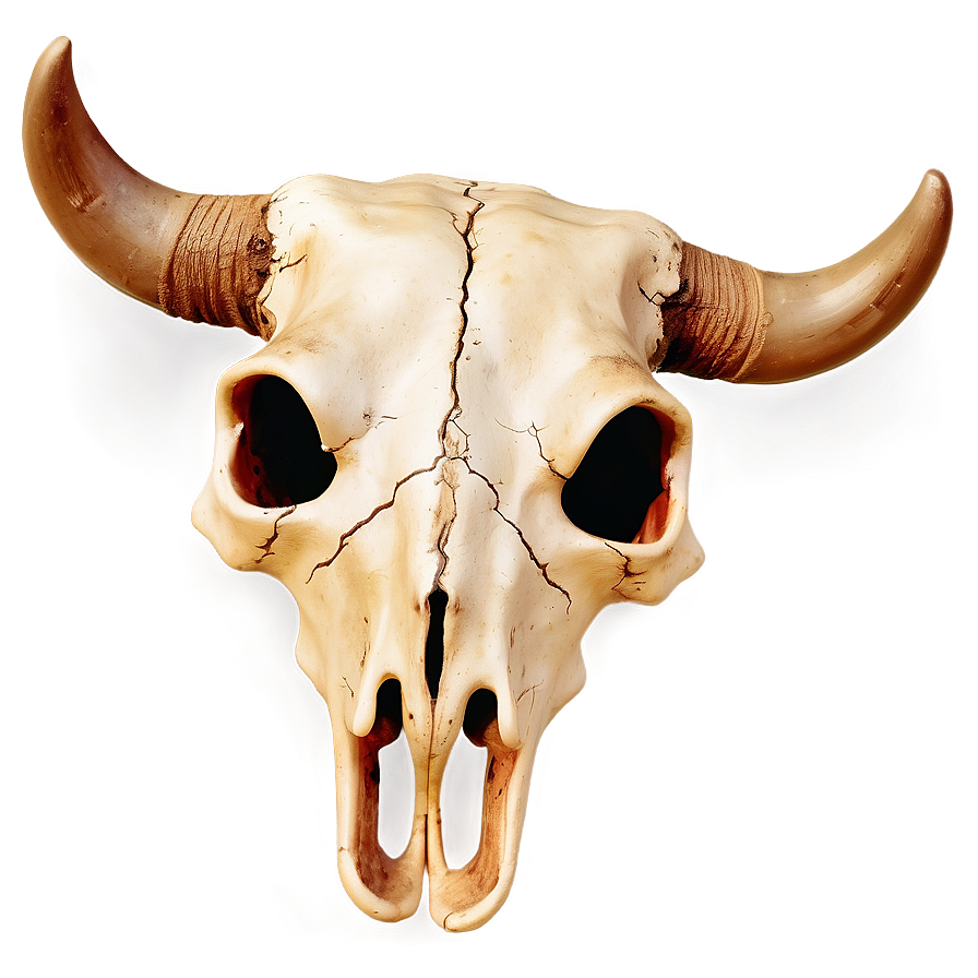 Bull Skull With Sunset Background Png 06122024 PNG Image