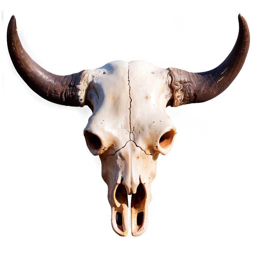 Bull Skull With Sunset Background Png Xbe PNG Image