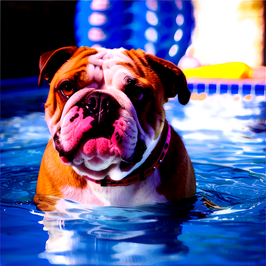 Bulldogs In A Pool Party Png Xjc PNG Image