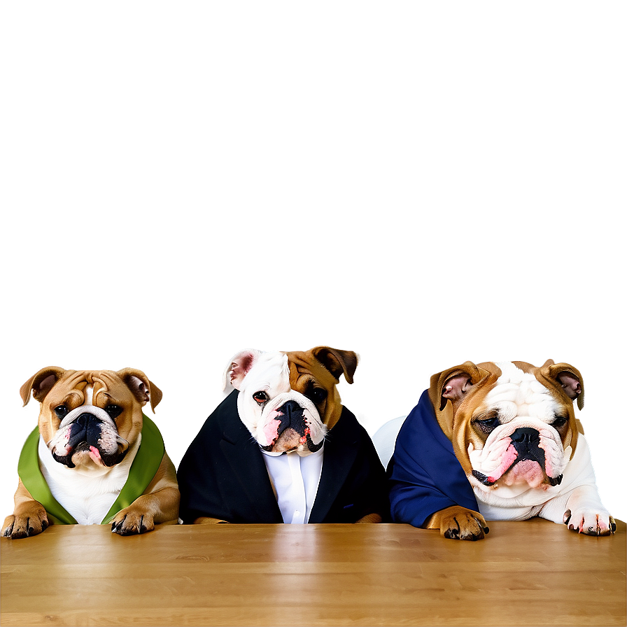 Bulldogs In Fancy Attire Png 98 PNG Image