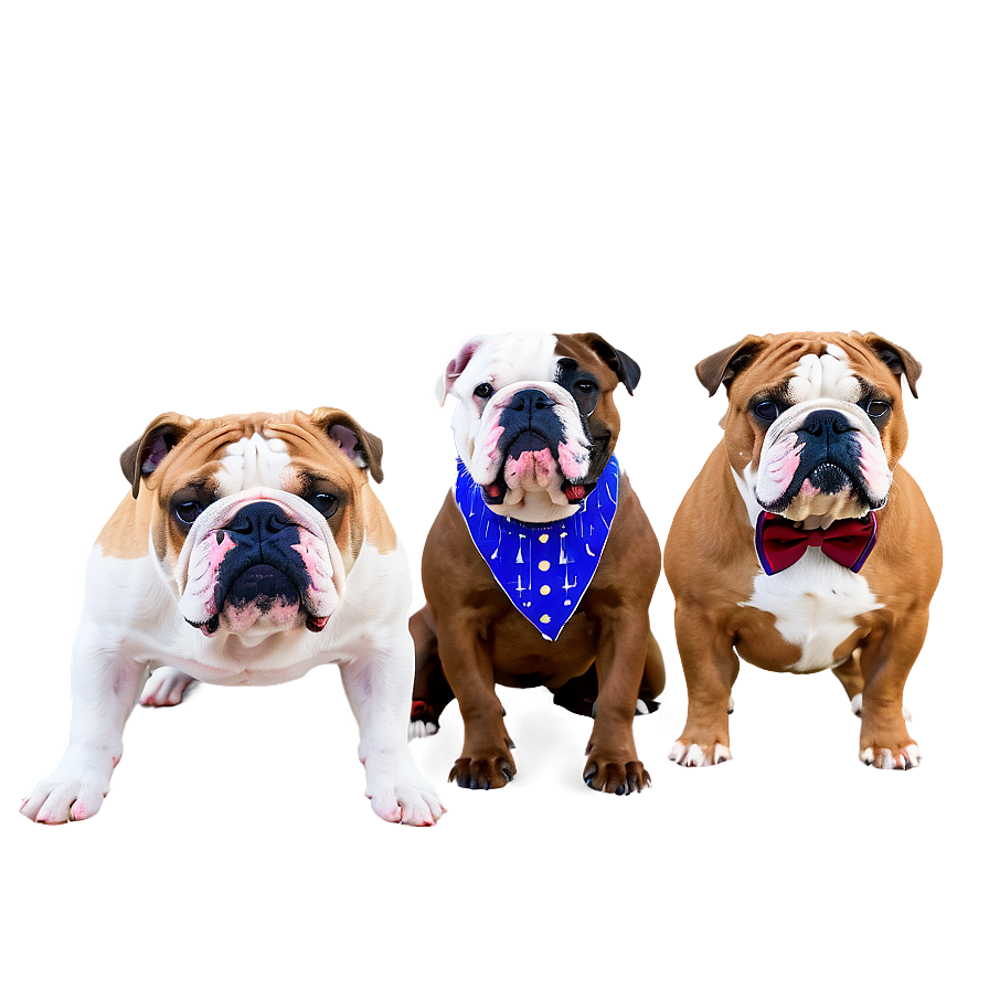 Bulldogs In Fancy Attire Png Saq PNG Image