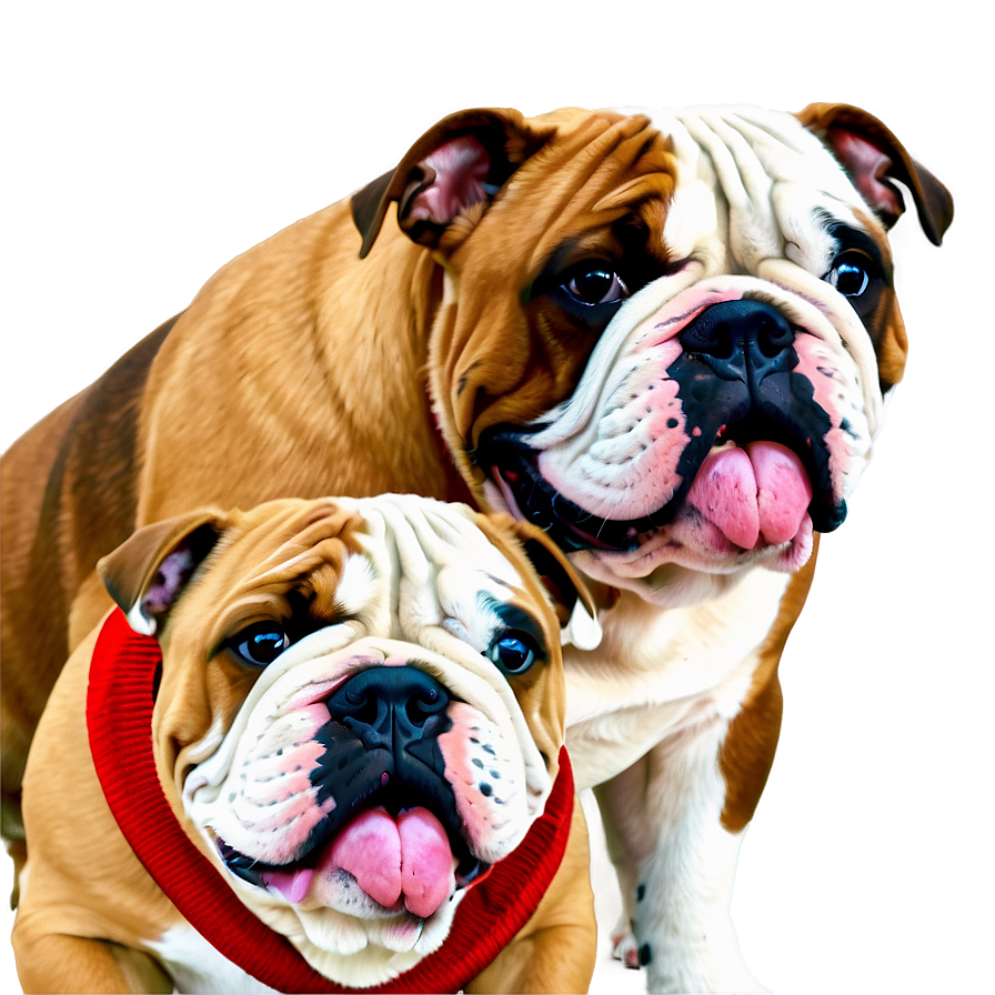 Bulldogs Showing Love And Affection Png Myj30 PNG Image