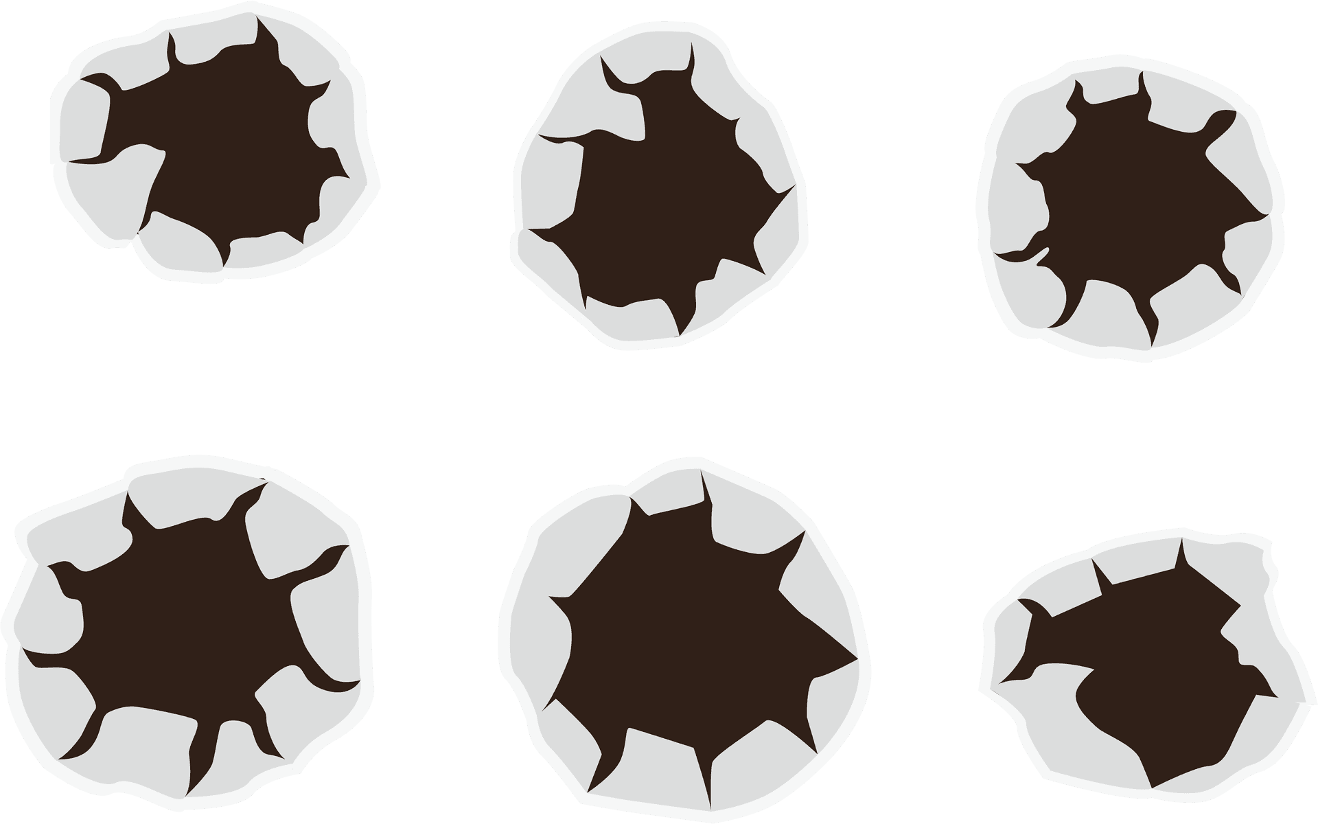 Bullet Hole Effects Vector PNG Image