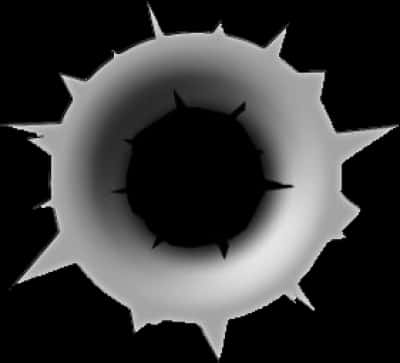 Bullet Hole Graphic Black Background PNG Image