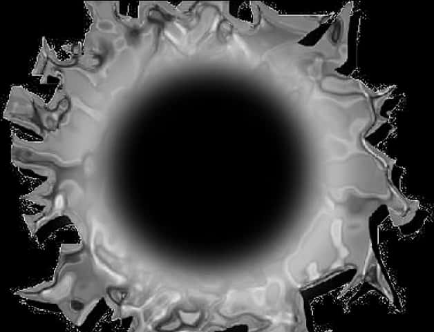 Bullet Hole Graphic Blackand White PNG Image