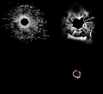 Bullet Hole Texturesin Glass PNG Image