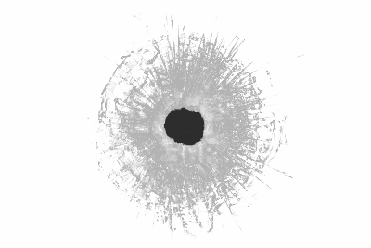 Bullet Impact Glass Breakage PNG Image