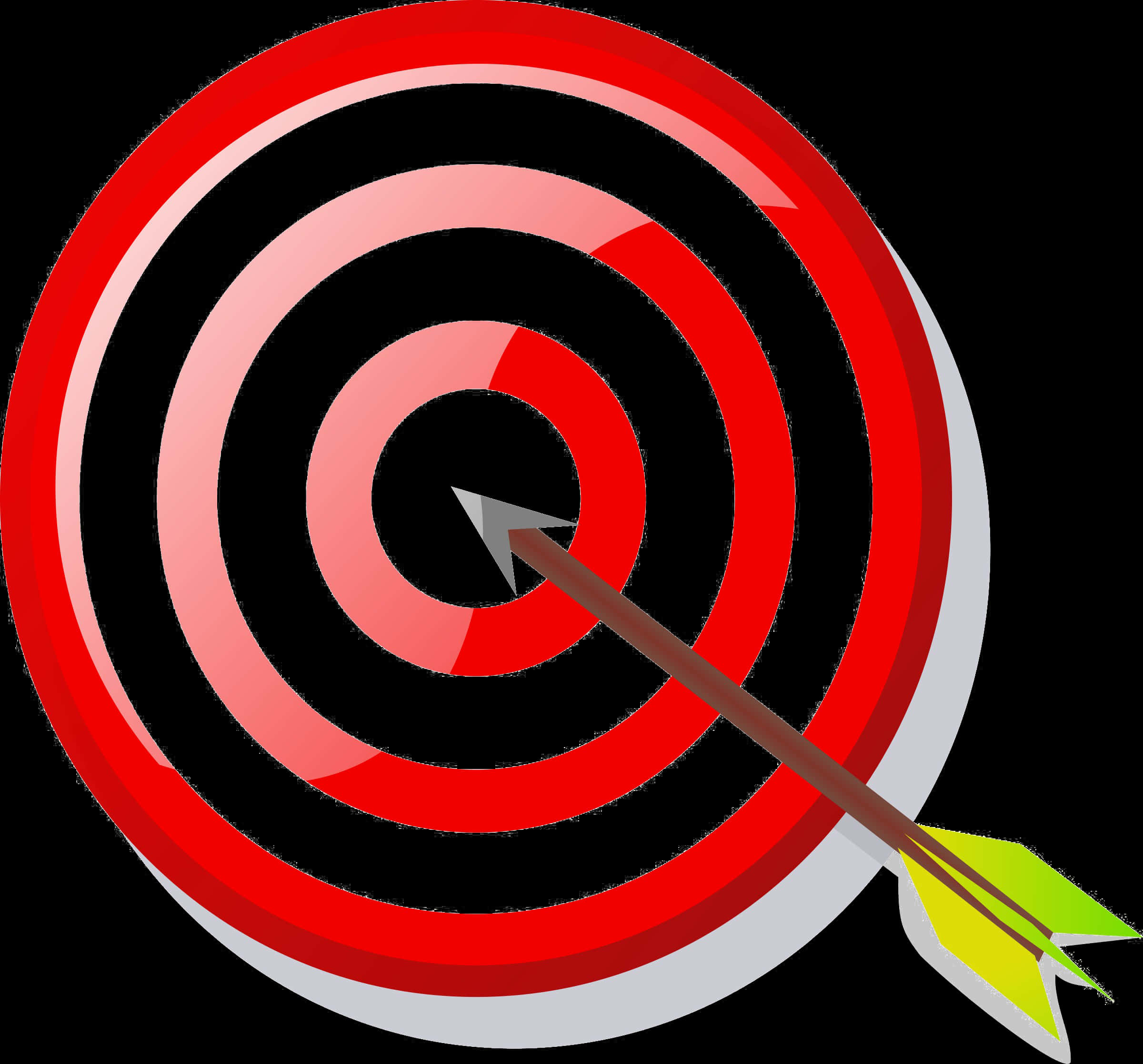 Bullseye Arrow Hit Target PNG Image