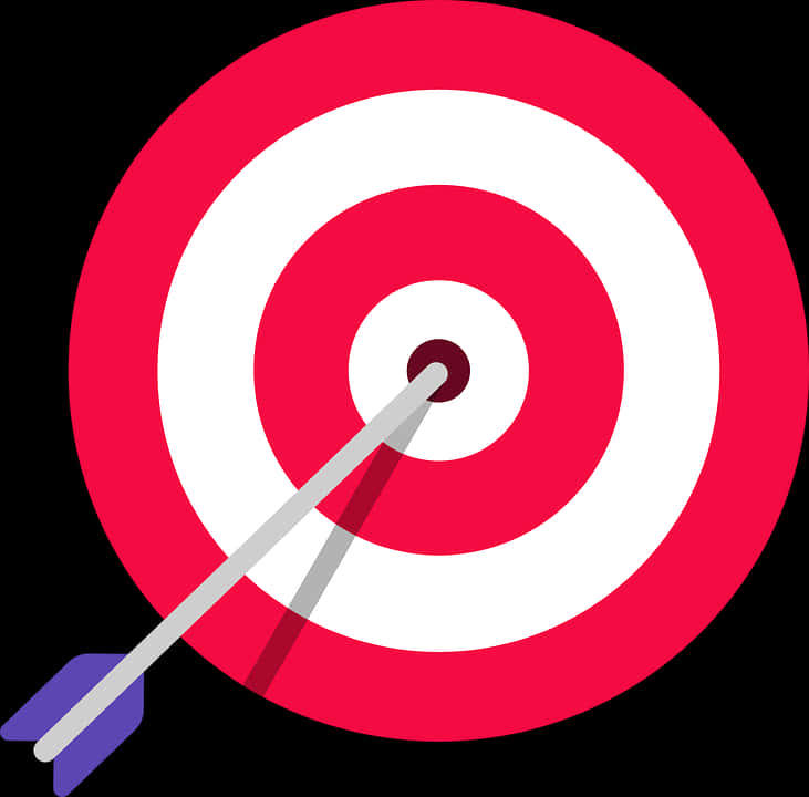 Bullseye Arrow Hitting Target PNG Image