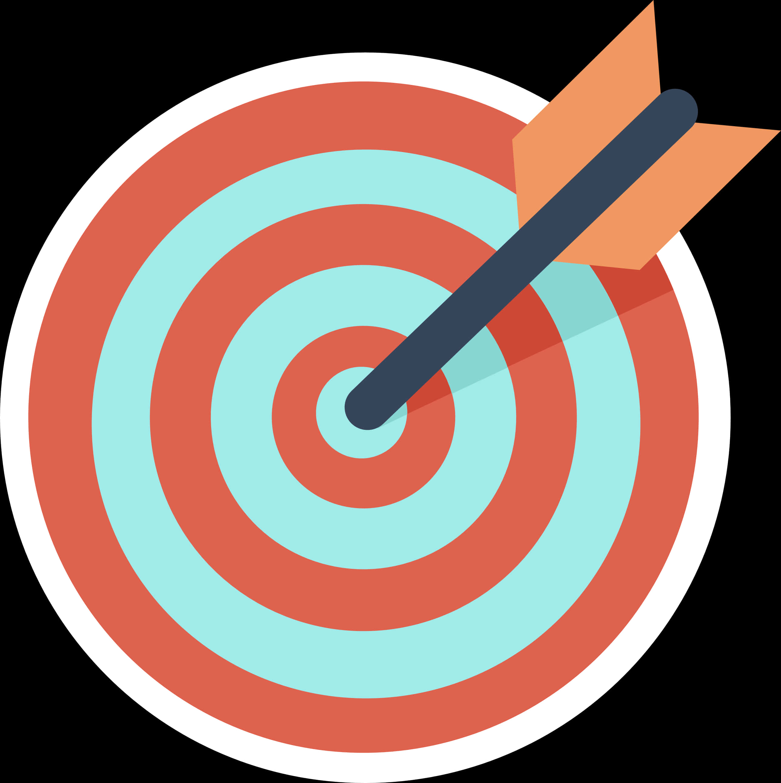 Bullseye Arrow Target Graphic PNG Image