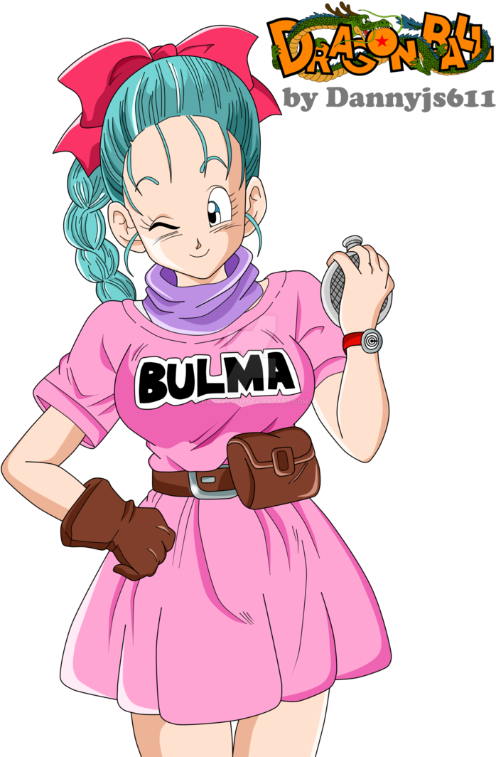 Bulma Classic Pink Dress Dragon Ball PNG Image