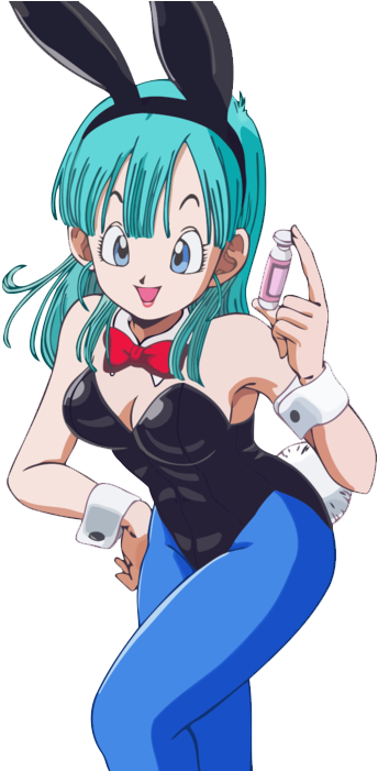 Bulmain Bunny Costume Dragon Ball PNG Image