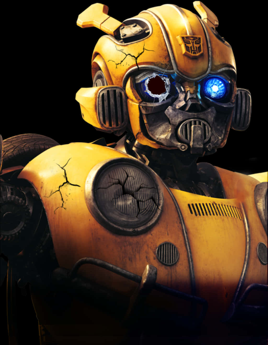 Bumblebee Transformers Close Up PNG Image