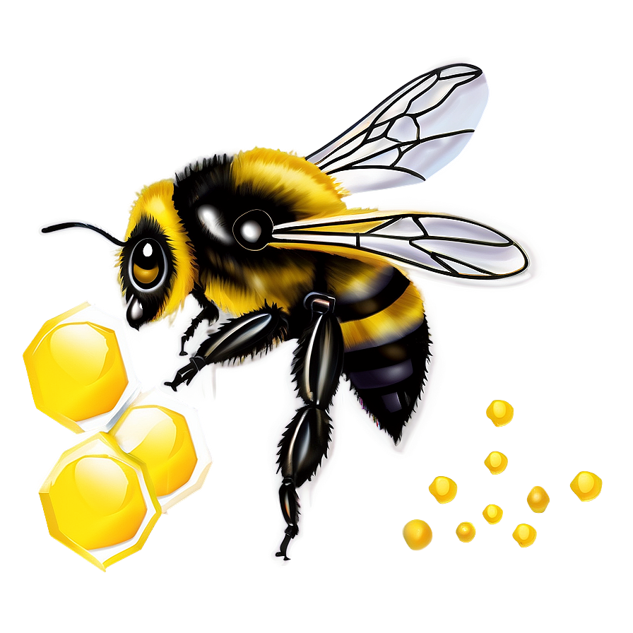 Bumblebee With Honeycomb Png 42 PNG Image