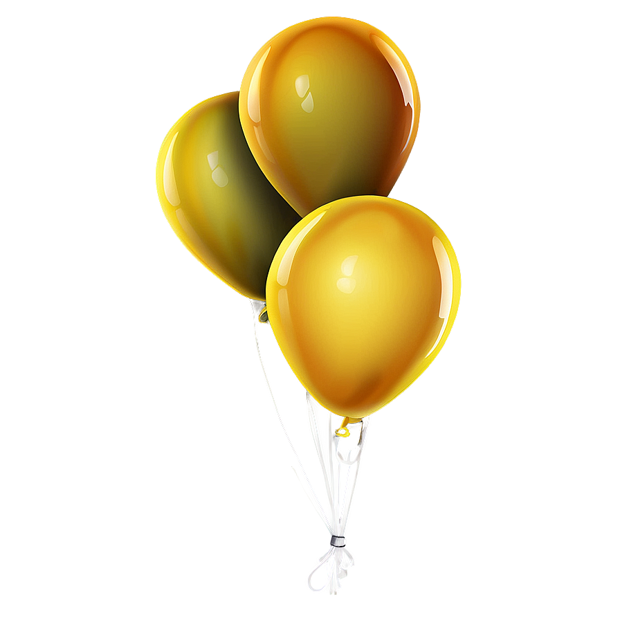 Bunch Of Yellow Balloons Png Dww7 PNG Image