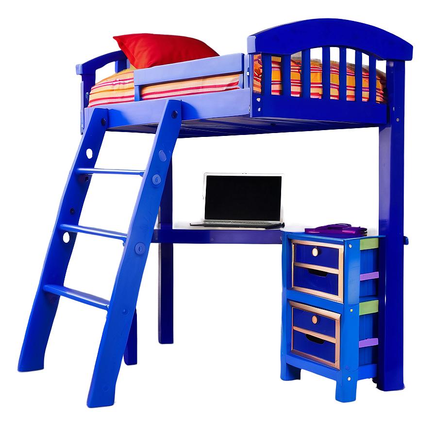 Bunk Bed With Desk Png 06132024 PNG Image