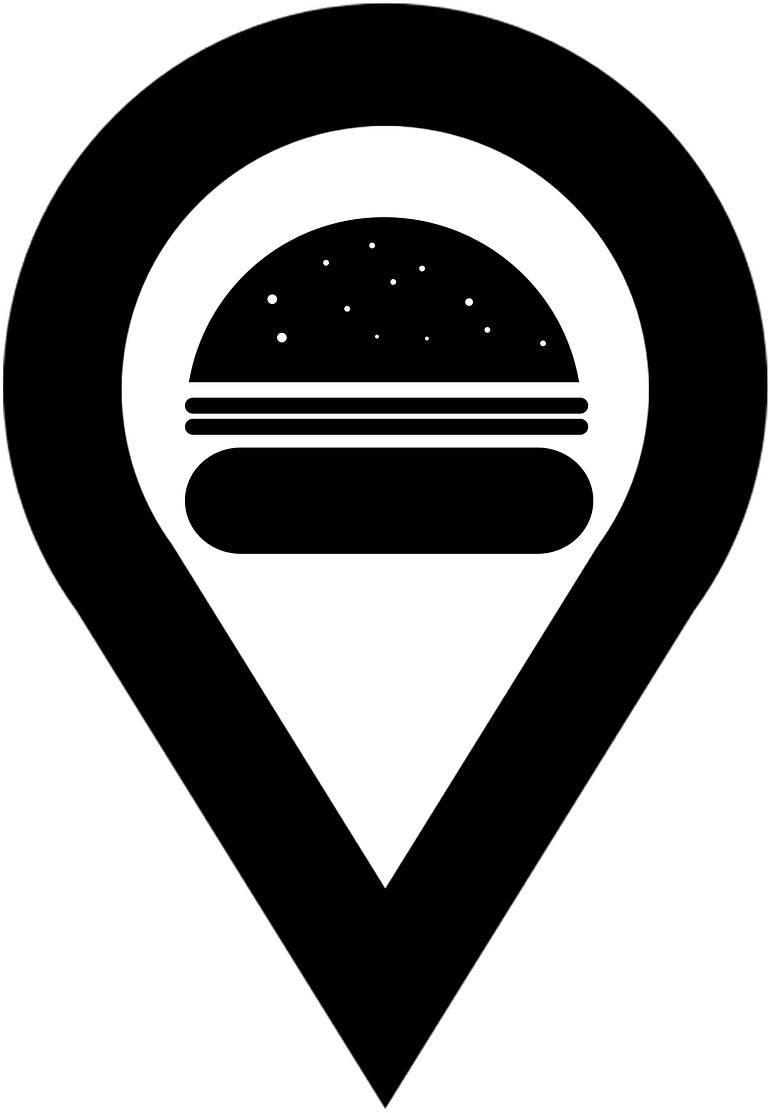 Burger Location Pin Icon PNG Image