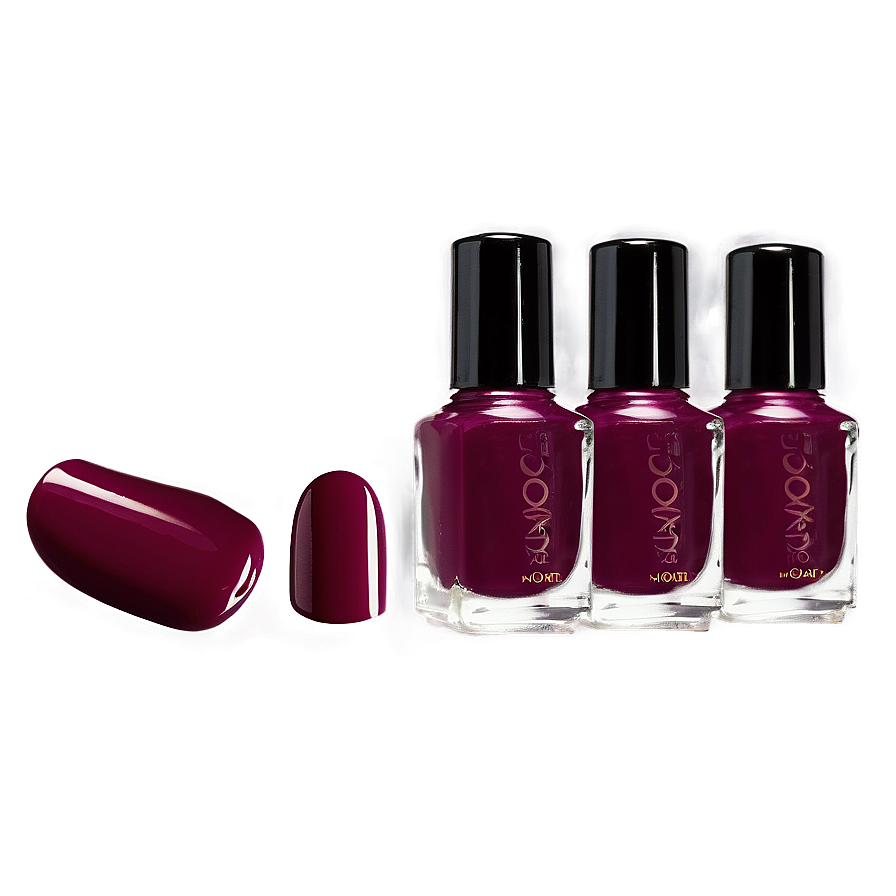 Burgundy Nail Polish Bottle Png Wec PNG Image