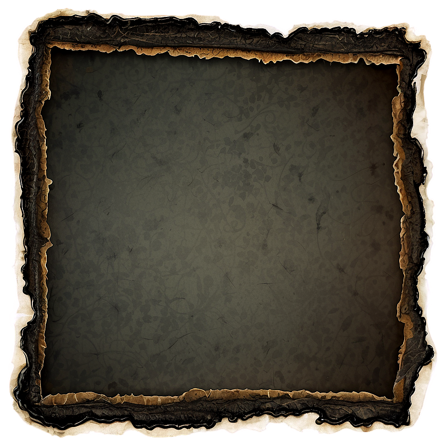 Burned Paper Edges Png Tek PNG Image