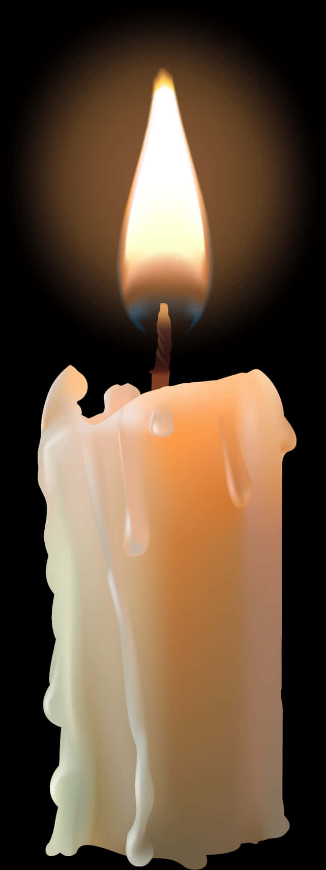 Burning Candlein Darkness.jpg PNG Image