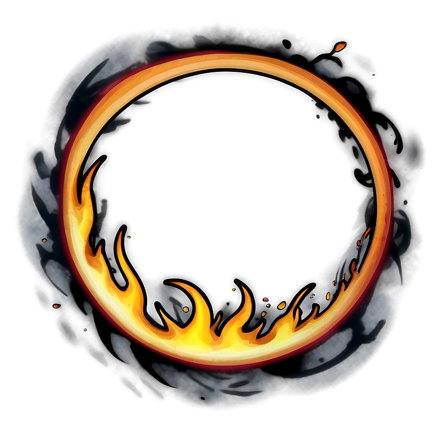 Burning Circle Design Png 92 PNG Image