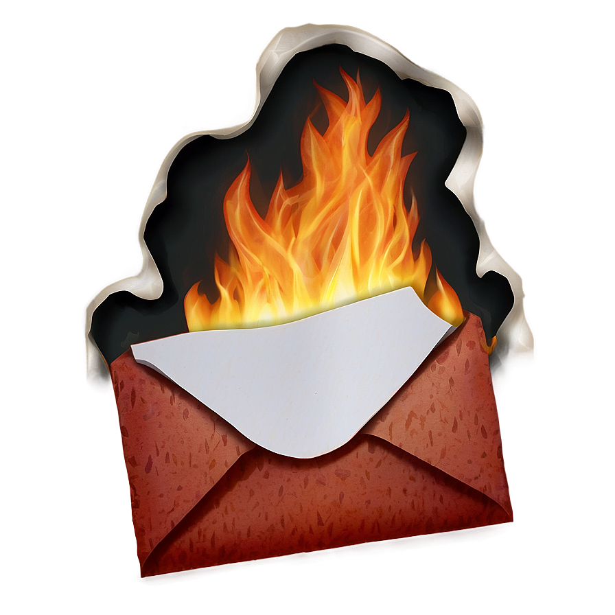 Burning Letter Paper Png 20 PNG Image