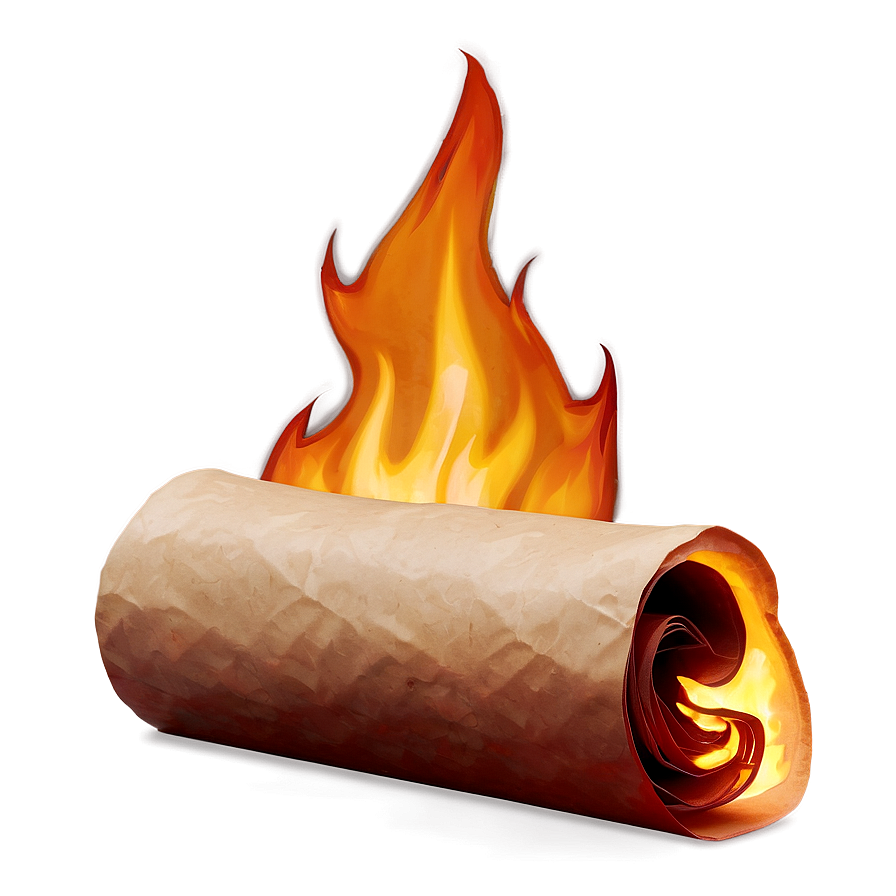 Burning Paper C PNG Image