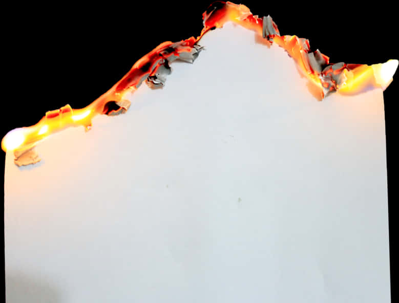 Burning Paper Edge PNG Image