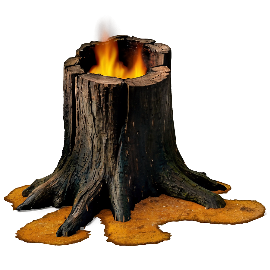 Burnt Tree Stump Png 06132024 PNG Image