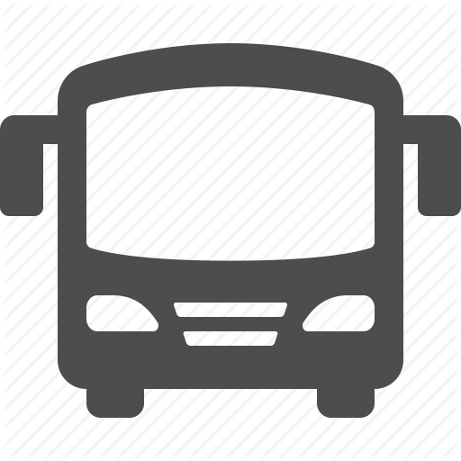 Bus Icon Silhouette Black PNG Image