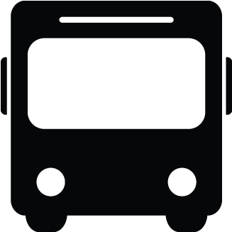 Bus Icon Simple Black PNG Image