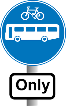 Busand Bicycle Only Sign.jpg PNG Image