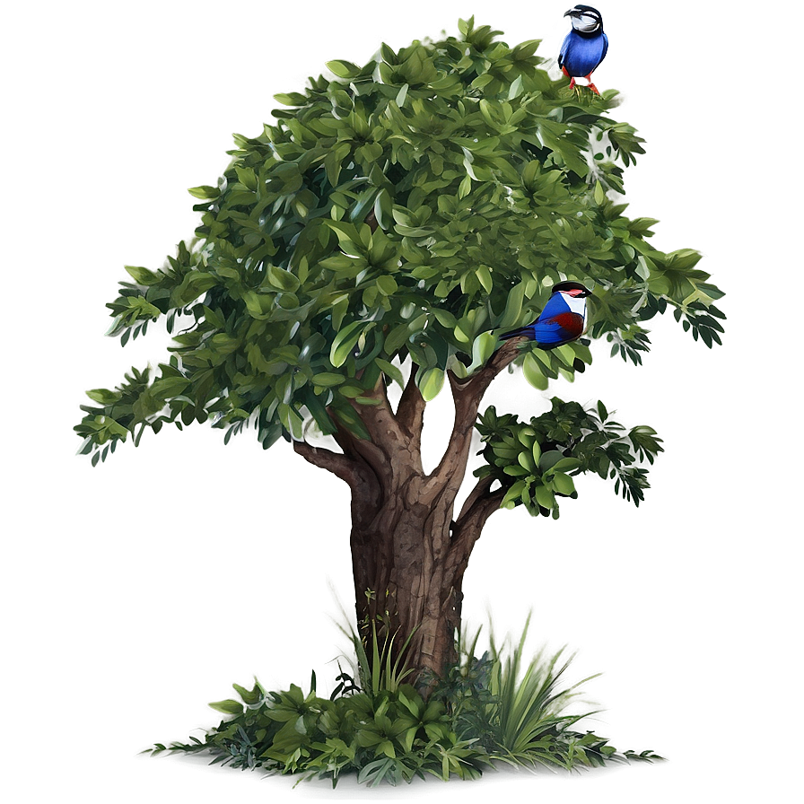 Bush With Birds Png Mma PNG Image