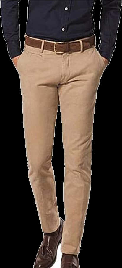 Business Casual Attire Lower Half PNG Image