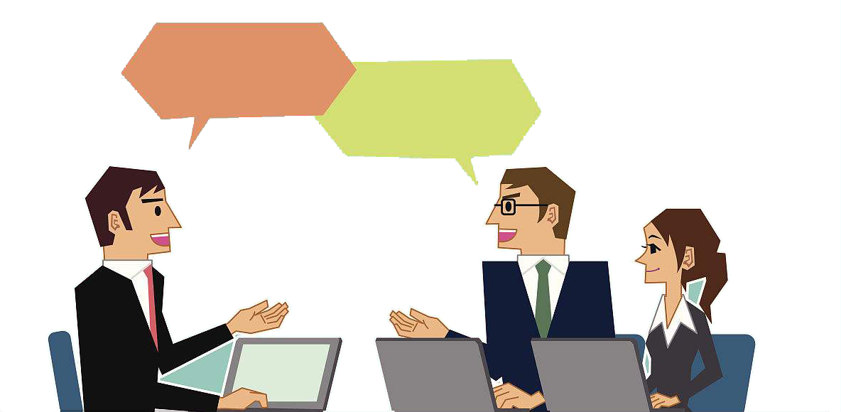 Business Discussion Cartoon PNG Image