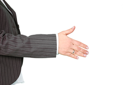 Business Handshake Offer Black Background PNG Image