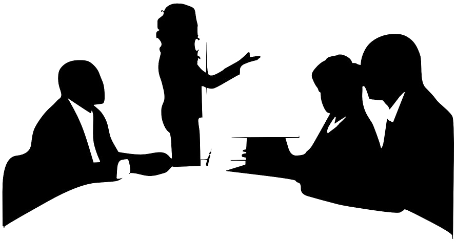 Business Meeting Presentation Silhouette PNG Image