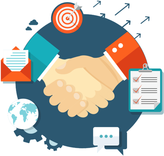 Business Partnership Concept Illustration PNG Image