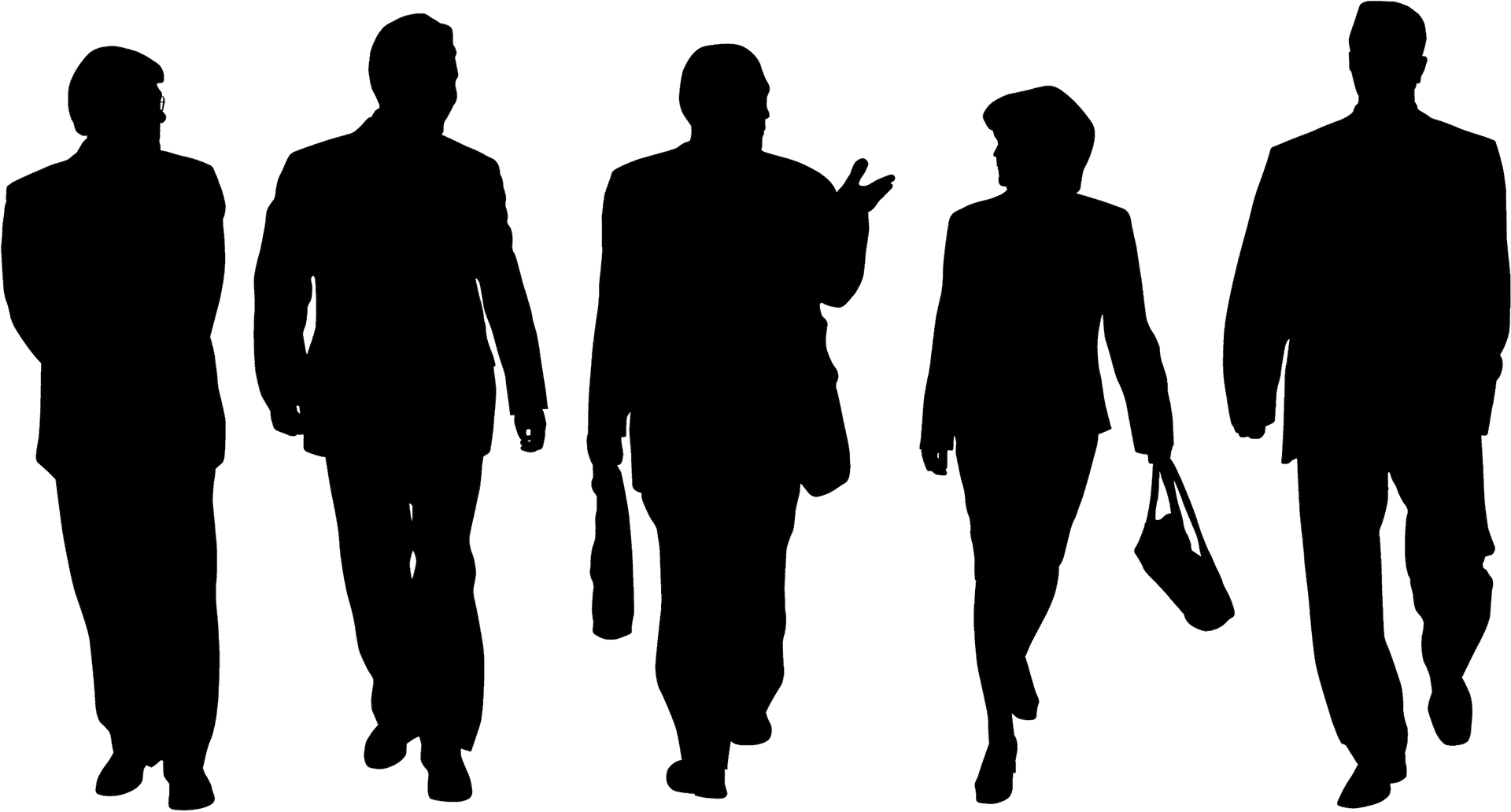 Business People Silhouettes PNG Image