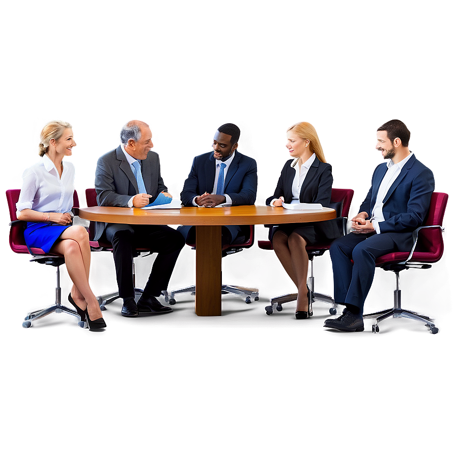 Business People Sitting In Conference Room Png Njm PNG Image