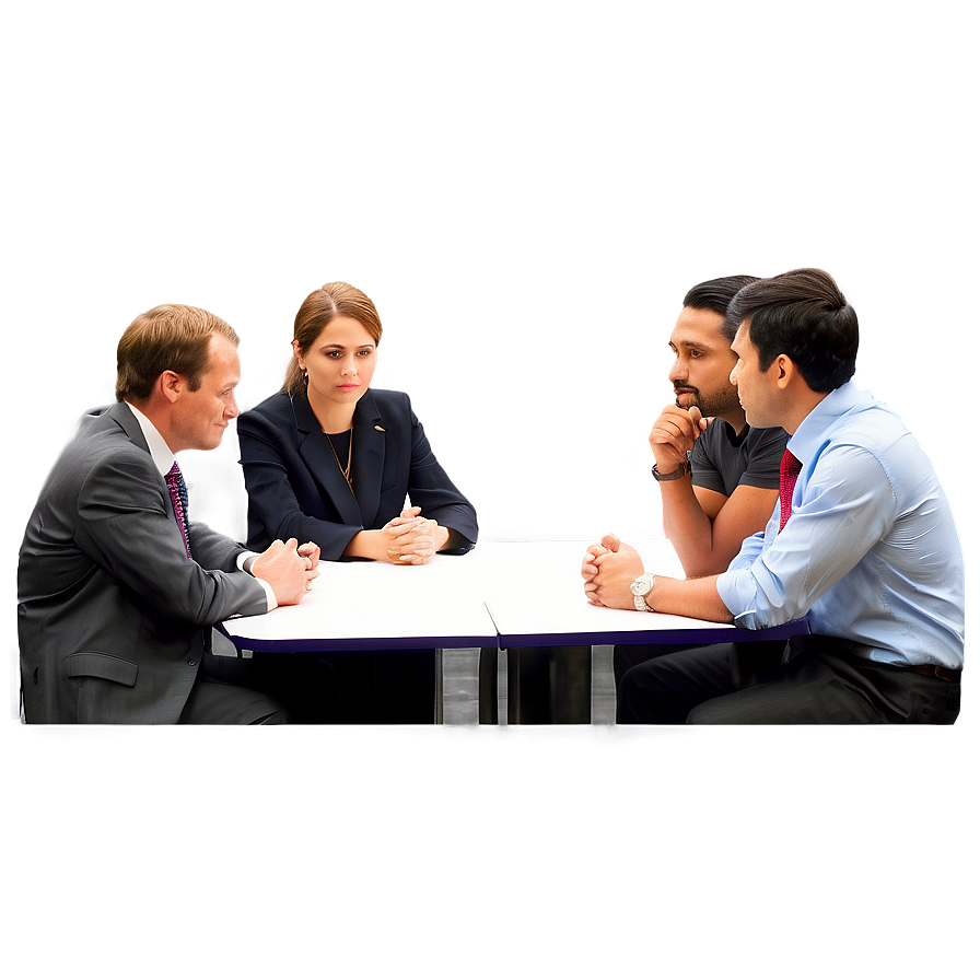 Business Team Discussion PNG Image